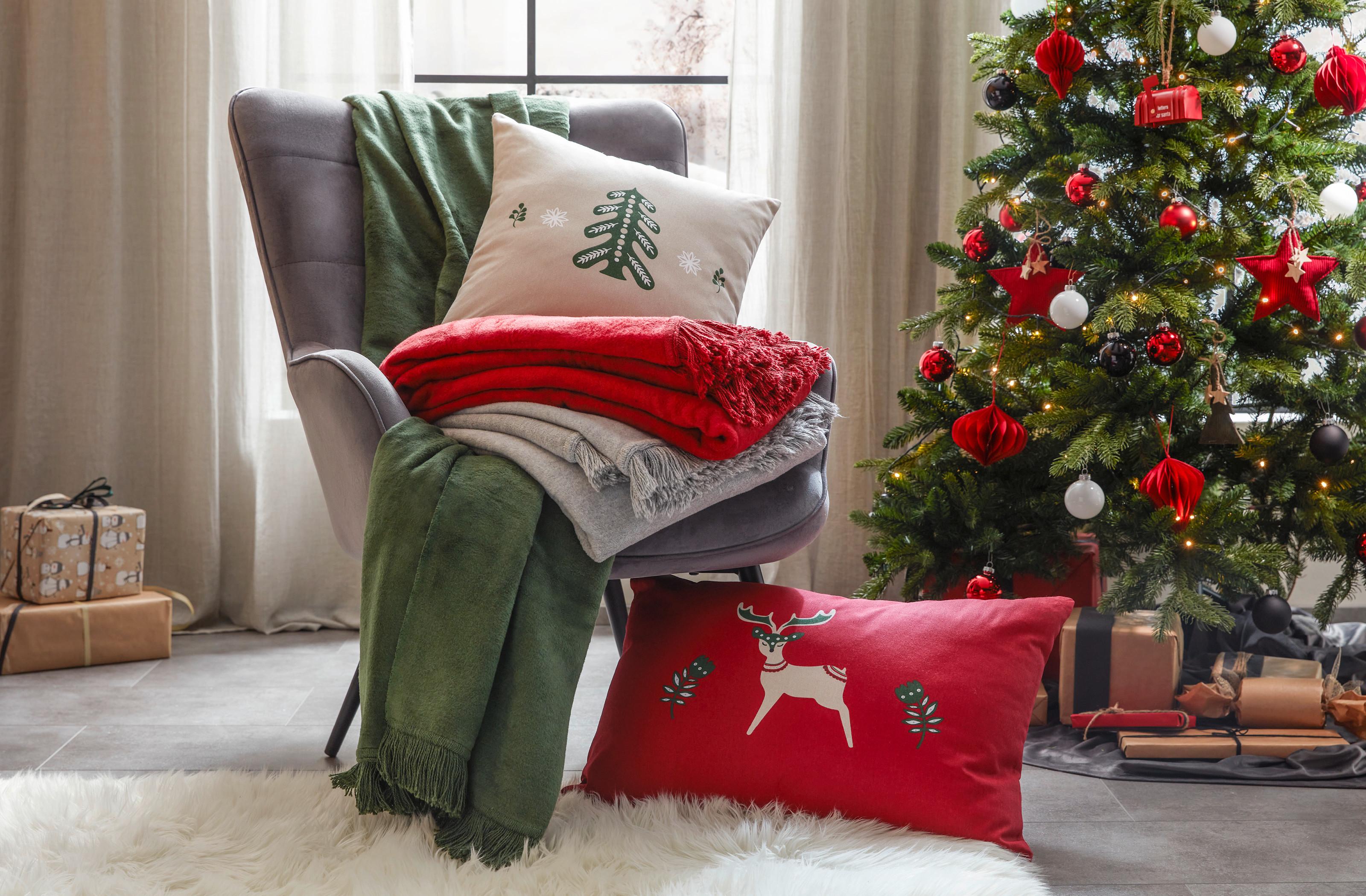 Poduszki dekoracyjne i koce w stylu Christmas Fable