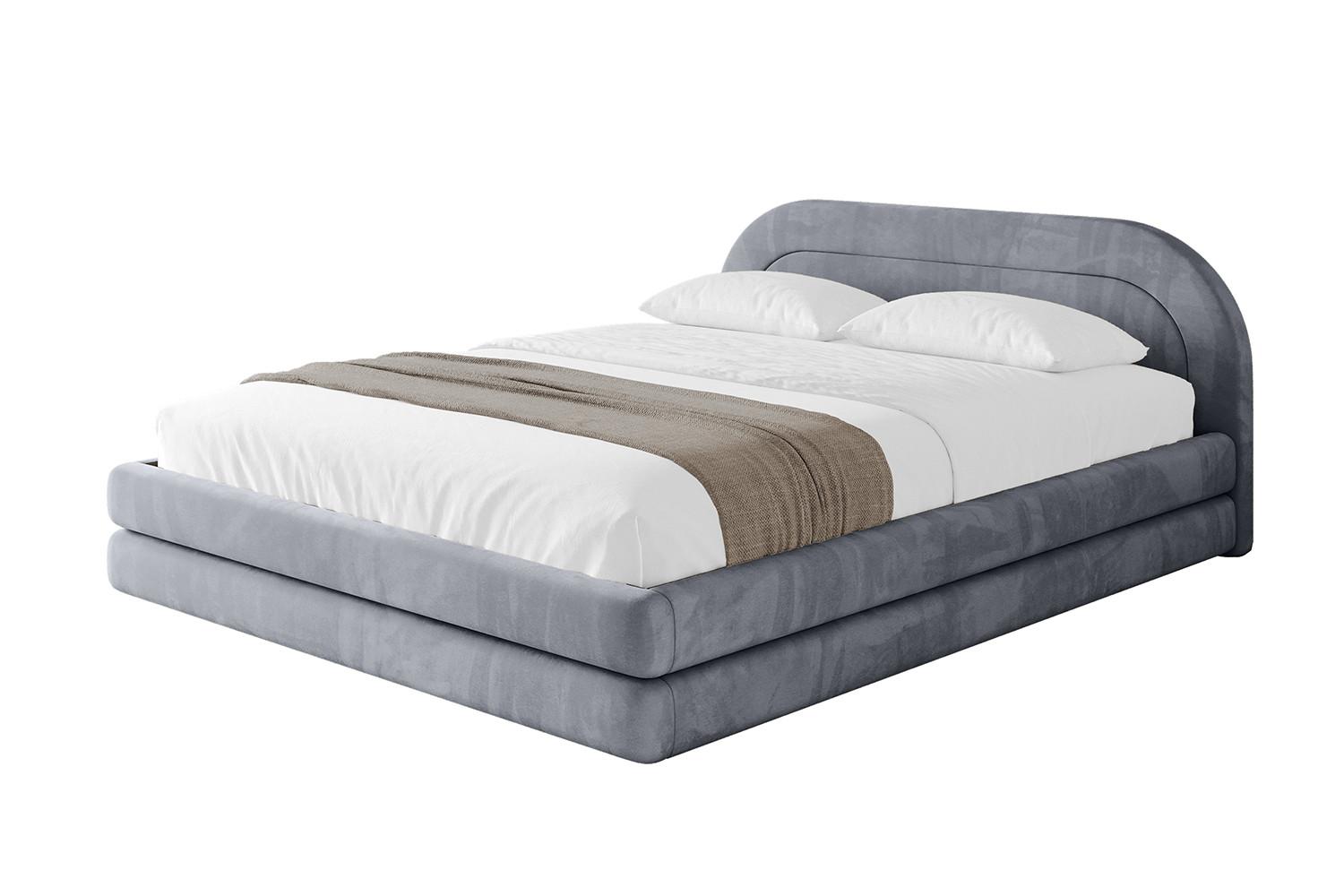 POLSTERBETT mit Bettkasten und Lattenrost, Boxbett ohne Matratze - LERIS-v1 120x200 Grau - Grau, Holzwerkstoff/Textil (120/200cm) - ALTDECOR