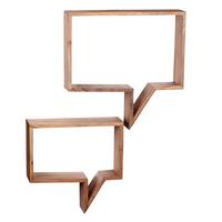 WANDREGAL Set MUMBAI Massivholz Hängend Landhausstil, Akazie 50x13x49 cm - Akaziefarben, Holz (50/49/13cm) - KADIMA DESIGN