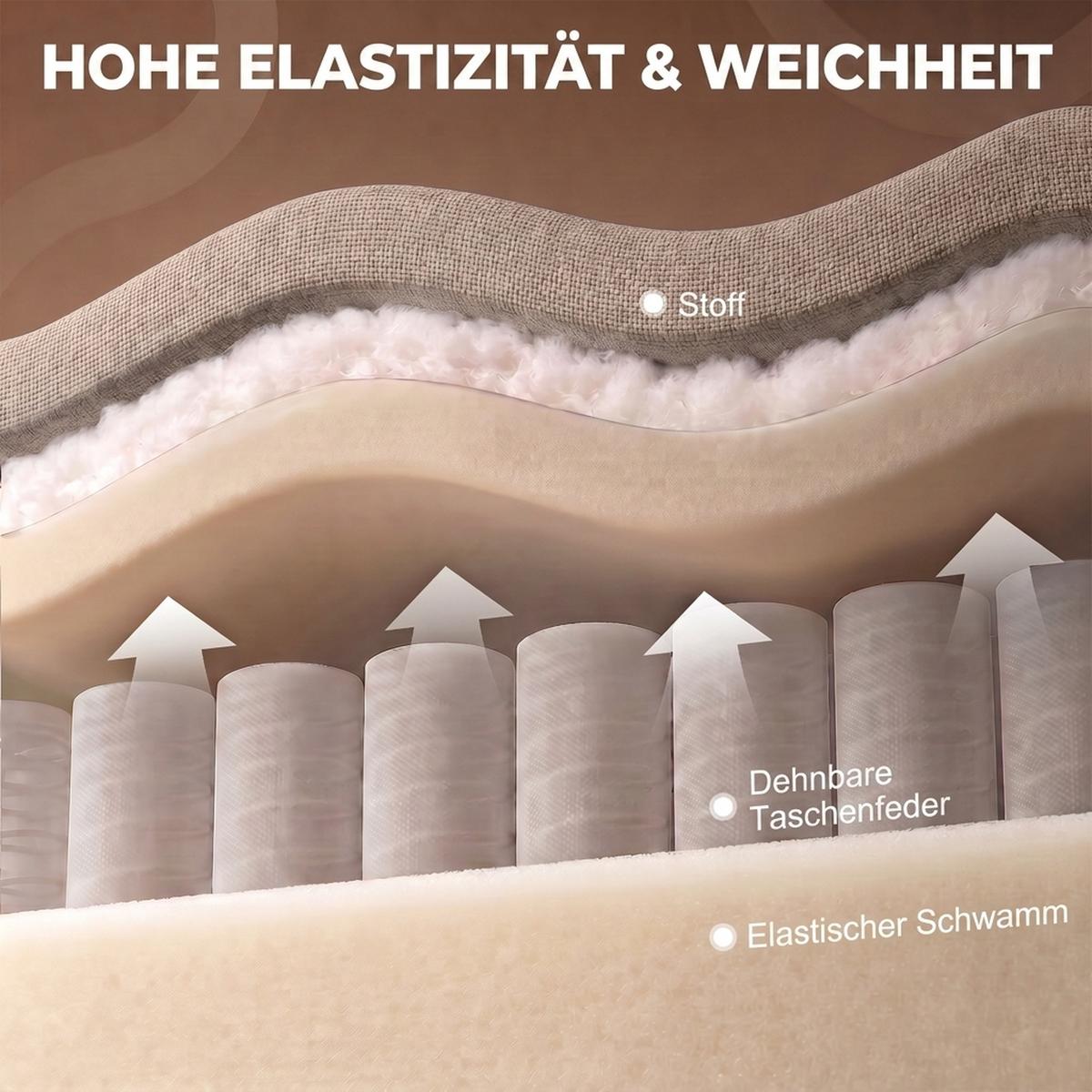 RELAXSESSEL Polyester Braun - Braun, Kunststoff/Textil (74/103/89cm) - HOMCOM