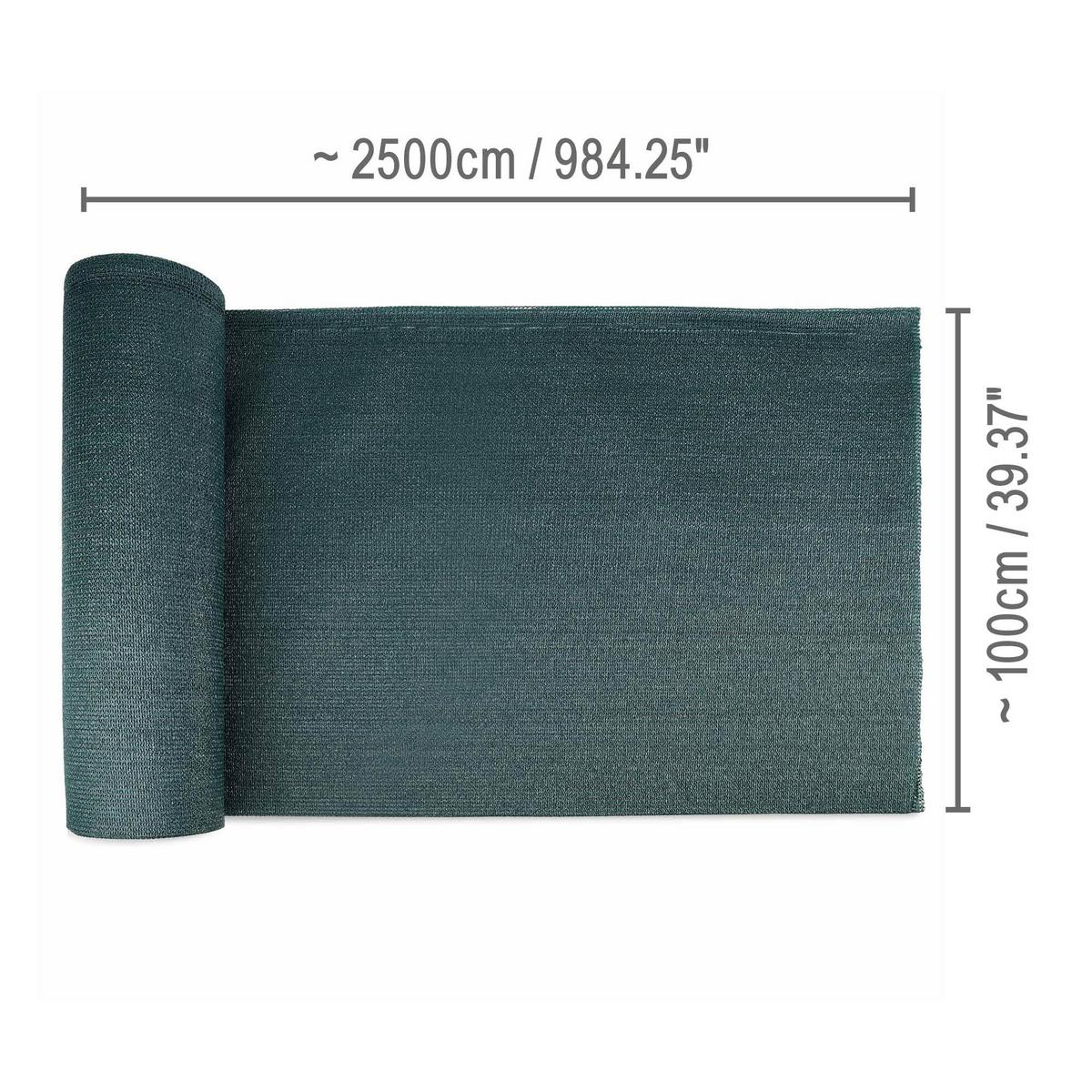 SICHTSCHUTZZAUN SolVision SG80 100/2500 cm Grün - Grün, Kunststoff (2500/100cm) - Sol Royal