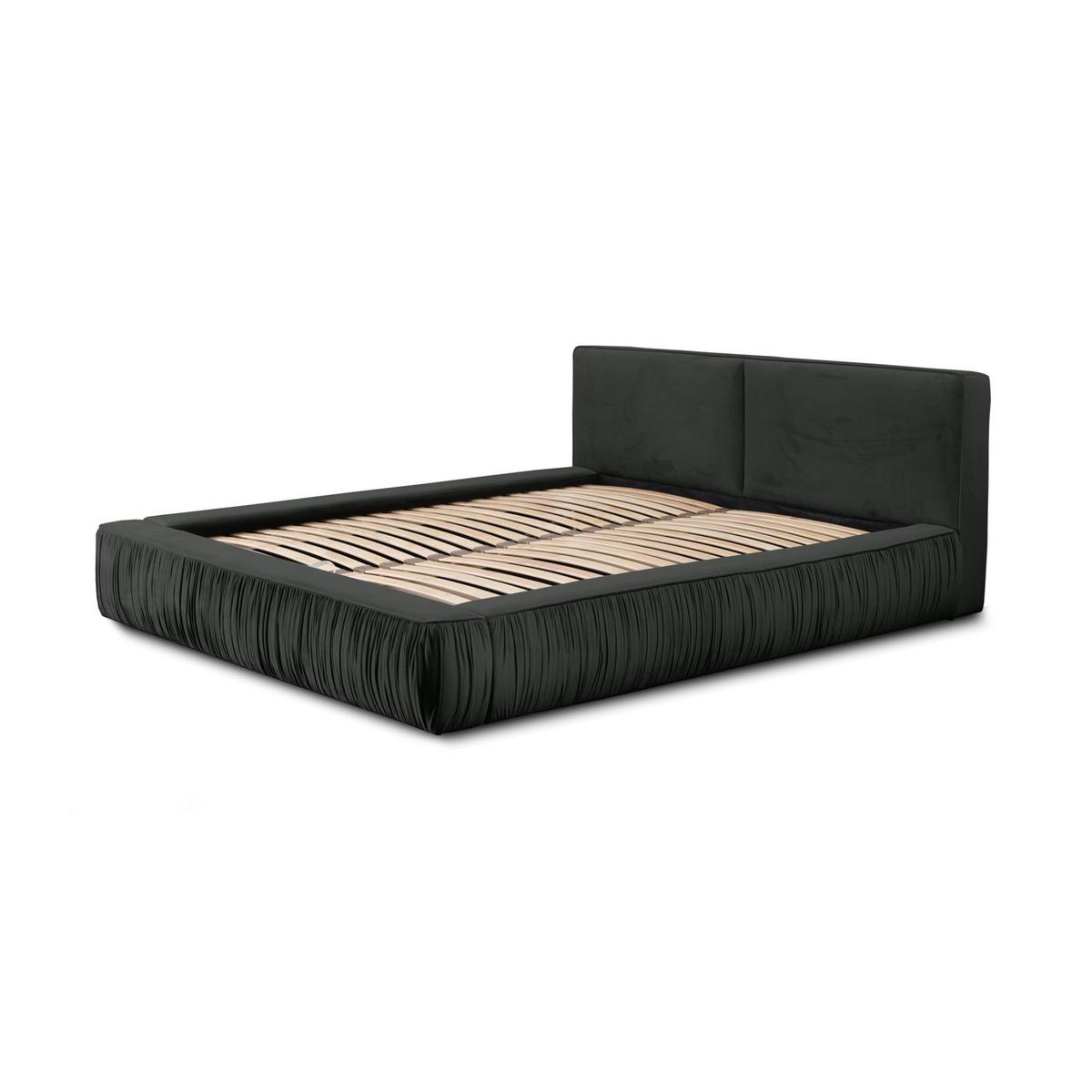 POLSTERBETT Lexie In Riviera Komplett - Anthrazit, Holzwerkstoff/Textil (140/200cm) - Fun Möbel