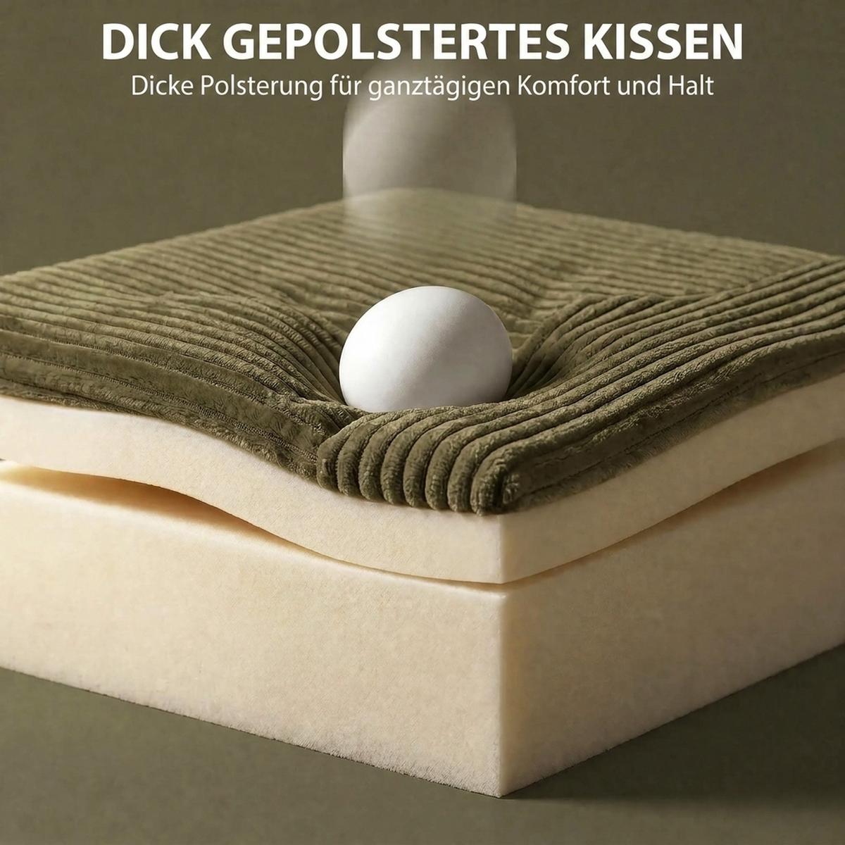 SCHLAFSOFA Cord Dunkelgrün - Dunkelgrün, Kunststoff/Textil (100/84/188cm) - HOMCOM