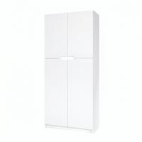 BÜROSCHRANK Logan Fronten in Weiß matt - Weiß, Holzwerkstoff (82/184/37cm) - Vladon