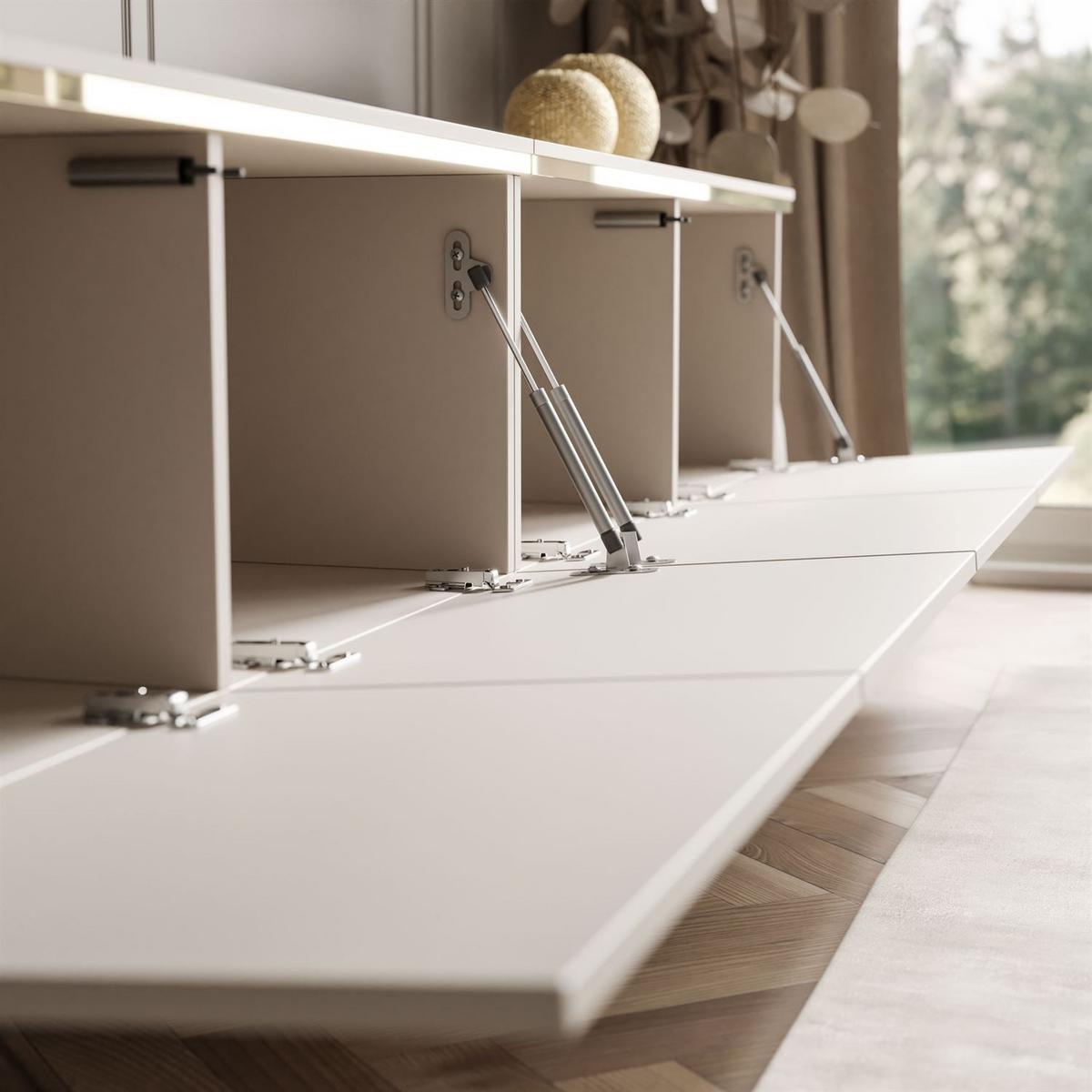 HÄNGESCHRANK TV-Möbel CELINE KASCHMIR 200 cm mit LED-Beleuchtung - Kaschmir, Holzwerkstoff (200/35/40cm) - Lookway