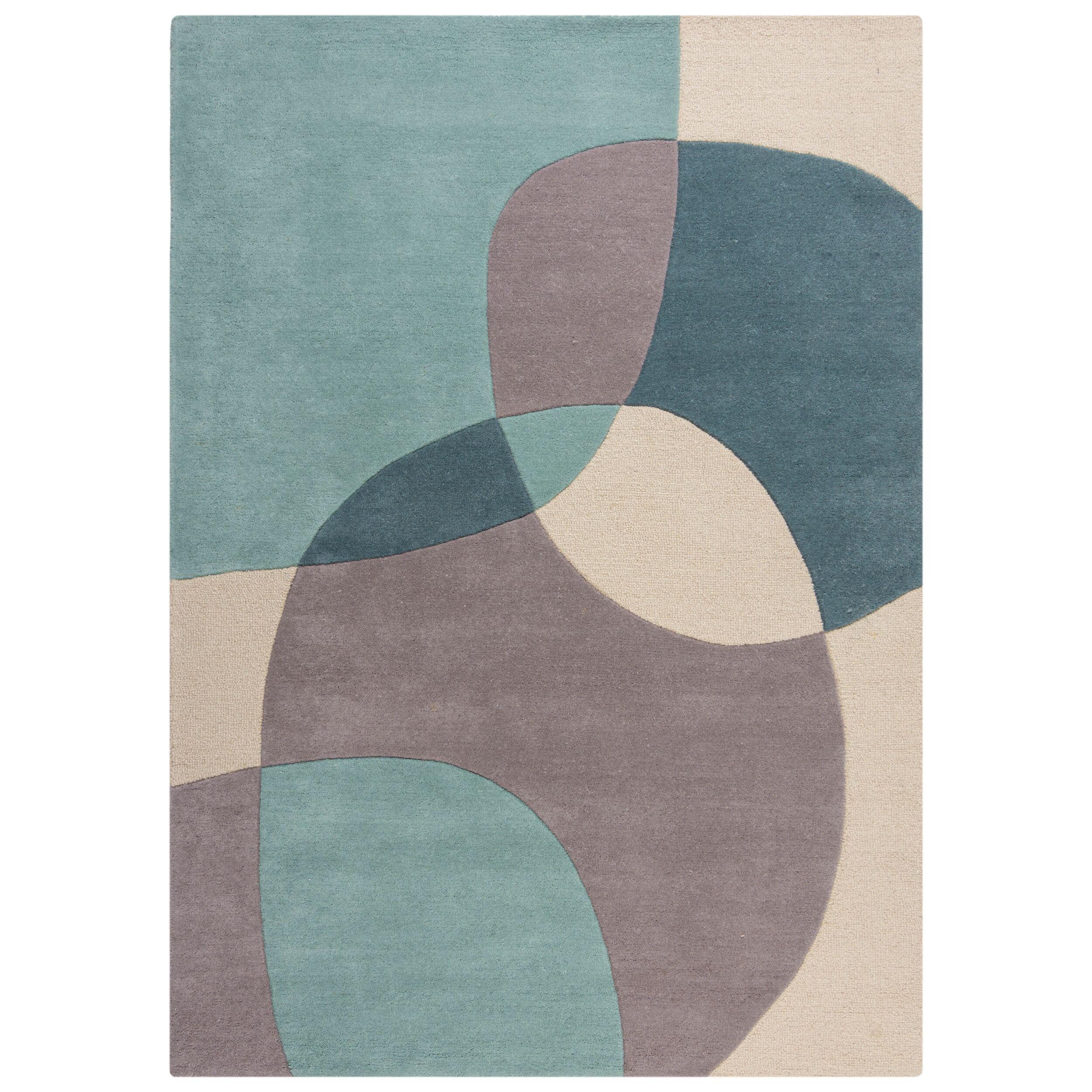 TEPPICH aus Wolle AIRE in Blau, abstrakt, 120 x 170 cm - Blau, Textil (170/120cm) - KADIMA DESIGN