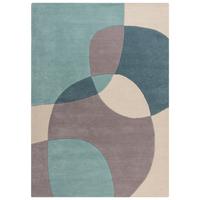 WOLLTEPPICH AIRE, abstrakt, aus Wolle, Blau, 120 x 170 cm - Blau, Textil (170/120cm) - KADIMA DESIGN
