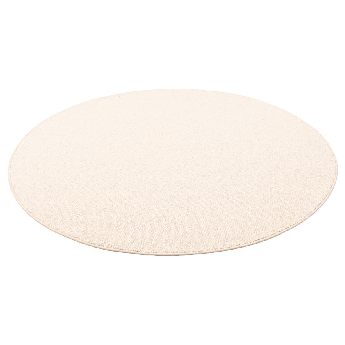 NATUR TEPPICH WOLLE BERBER RUND - Creme, Textil (133/133cm) - Snapstyle
