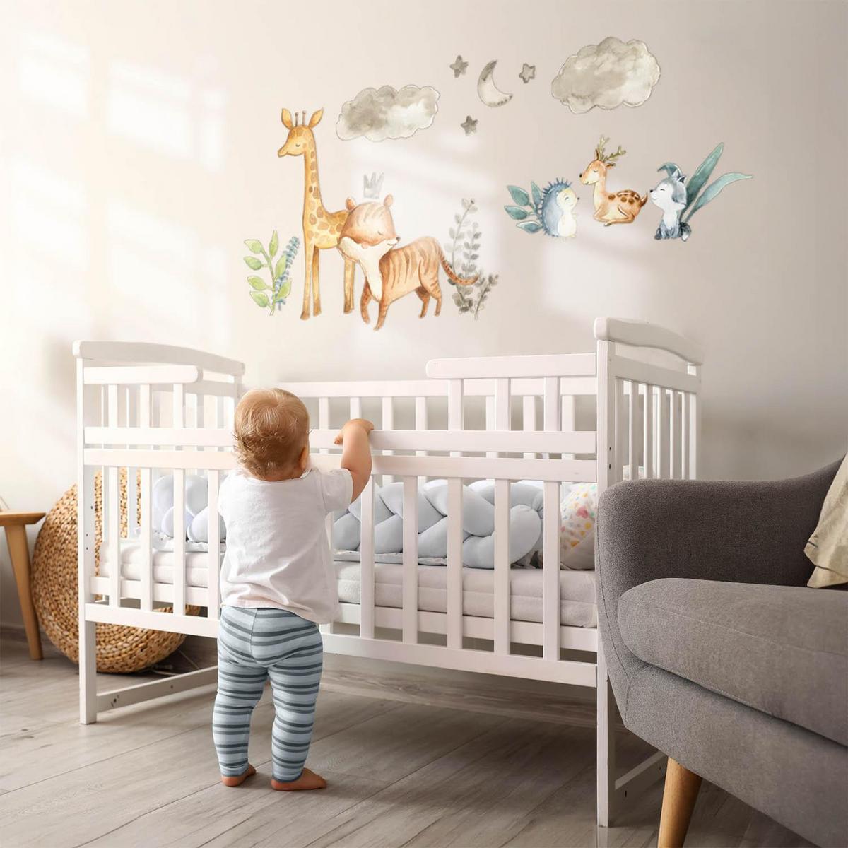 WANDAUFKLEBER 80x134cm - Tierische Natur - Multicolor, Kunststoff (80/134/0.1cm) - Wallfluent
