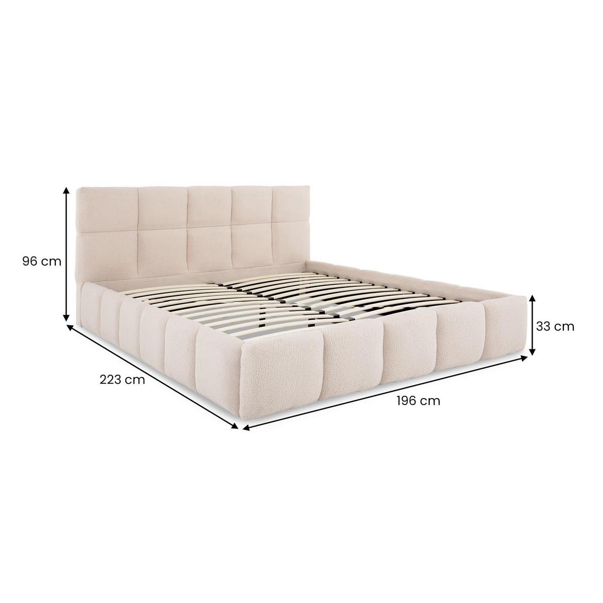 POLSTERBETT CLOUDY 180X200 CM - Beige, Textil (180/200cm) - IDIMEX