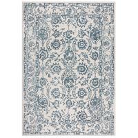 WOLLTEPPICH SOAR, im Vintage-Stil, Türkis-Beige, 120 x 170 cm - Blau, Textil (120/170cm) - KADIMA DESIGN