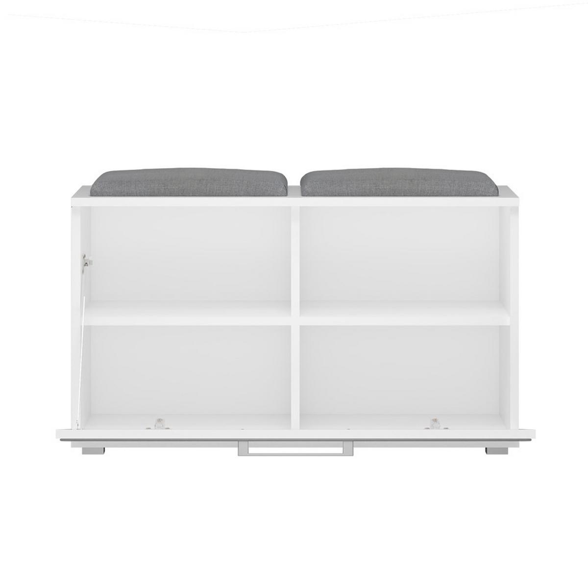 SCHUHSCHRANK Weiß 85/45/35 - Weiß, Holzwerkstoff (85/45/35cm) - RAUMHIRSCH FURNITURE