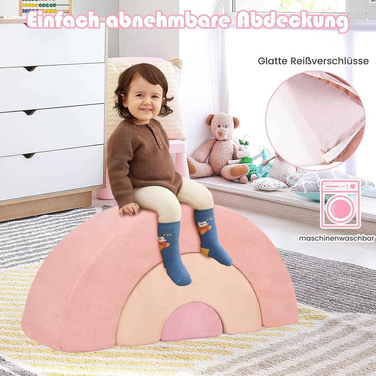 KLETTERBOGEN Pink - Pink, Kunststoff (112/49/41cm) - COSTWAY