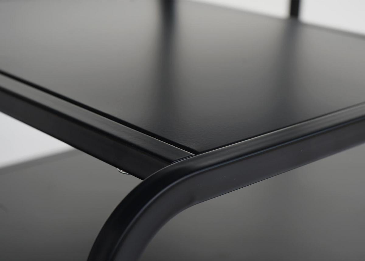 COUCHTISCH rechteck Schwarz - Schwarz, Metall (40/80/45cm) - MCW