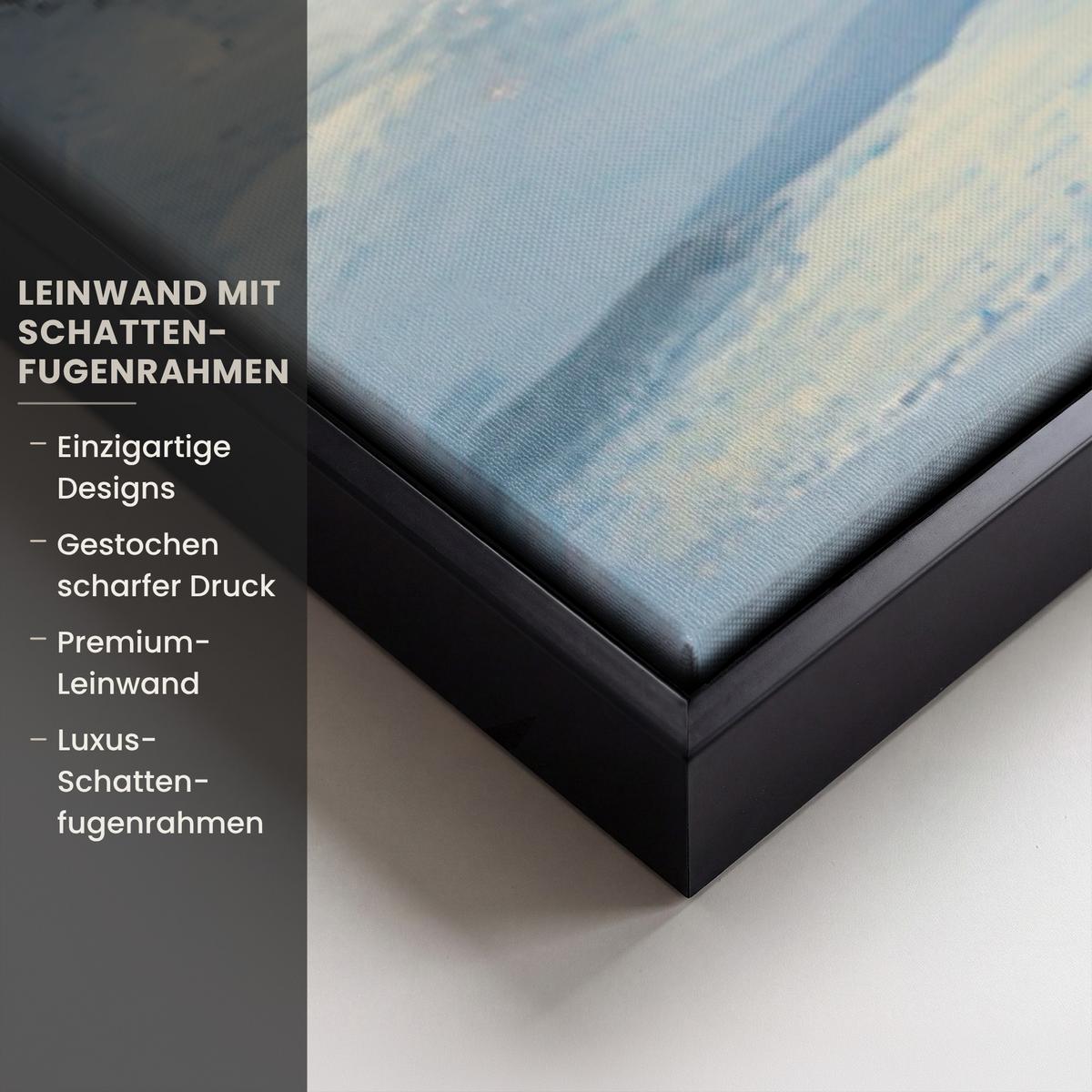 LEINWAND Bilder mit Rahmen - Weihnachten - Weihnachtsbaum - Winter - Zuhause - Schnee - 80x120 - Smaragdgrün, Textil (80/120cm) - MuchoWow