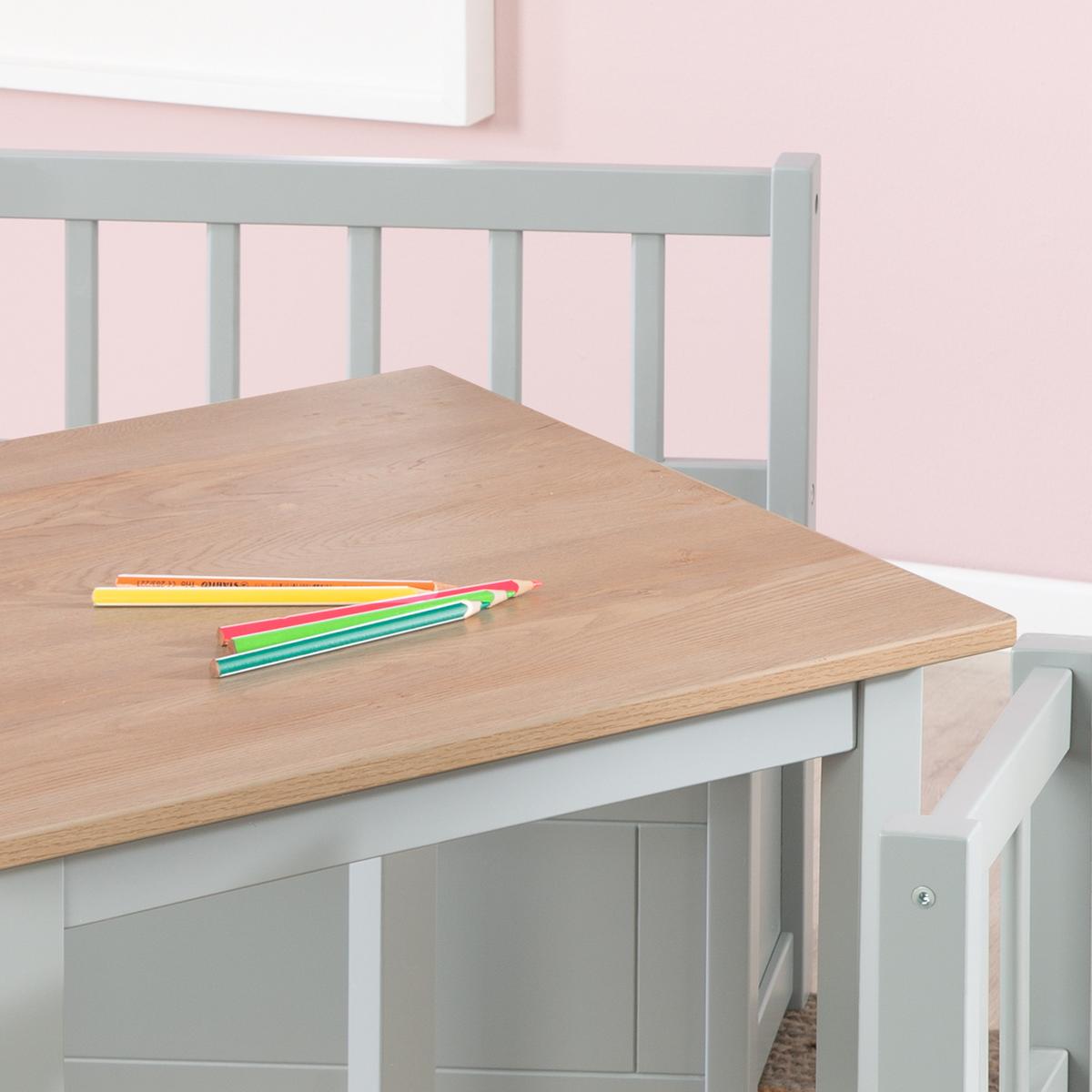 KINDERSITZGRUPPE Woody - Taupe/Sonoma Eiche, Holzwerkstoff (56/49/56cm) - Roba