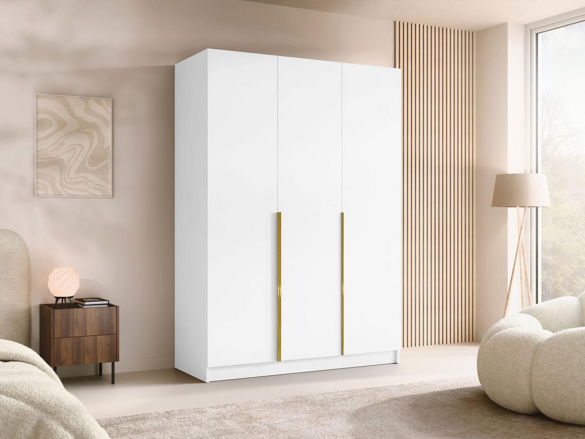 KLEIDERSCHRANK Calia I - Goldfarben/Multicolor, Holzwerkstoff/Metall (150/215/58cm) - MIRJAN24