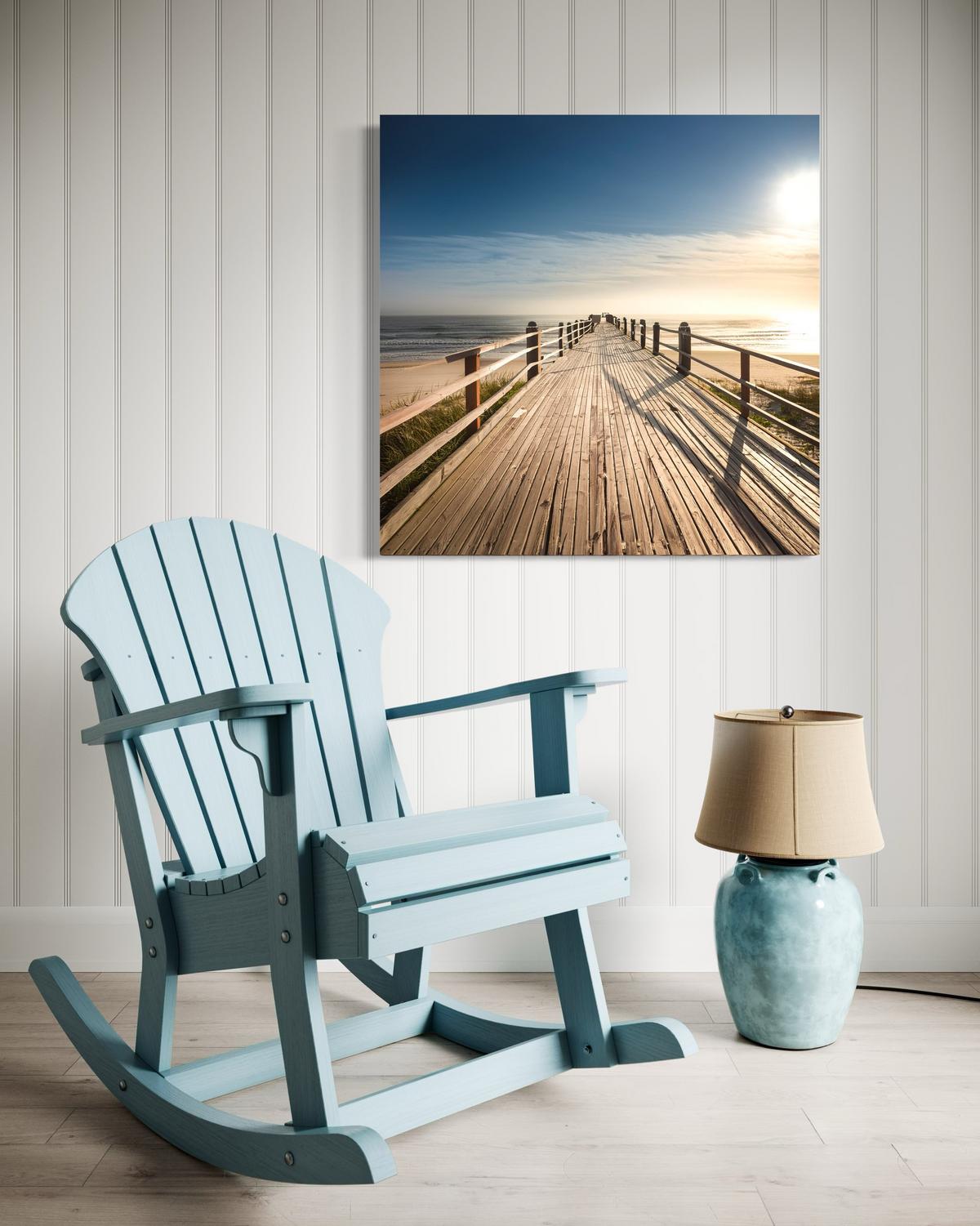 WANDBILD strand meer natur - Beige, Textil (40/40cm) - Feeby