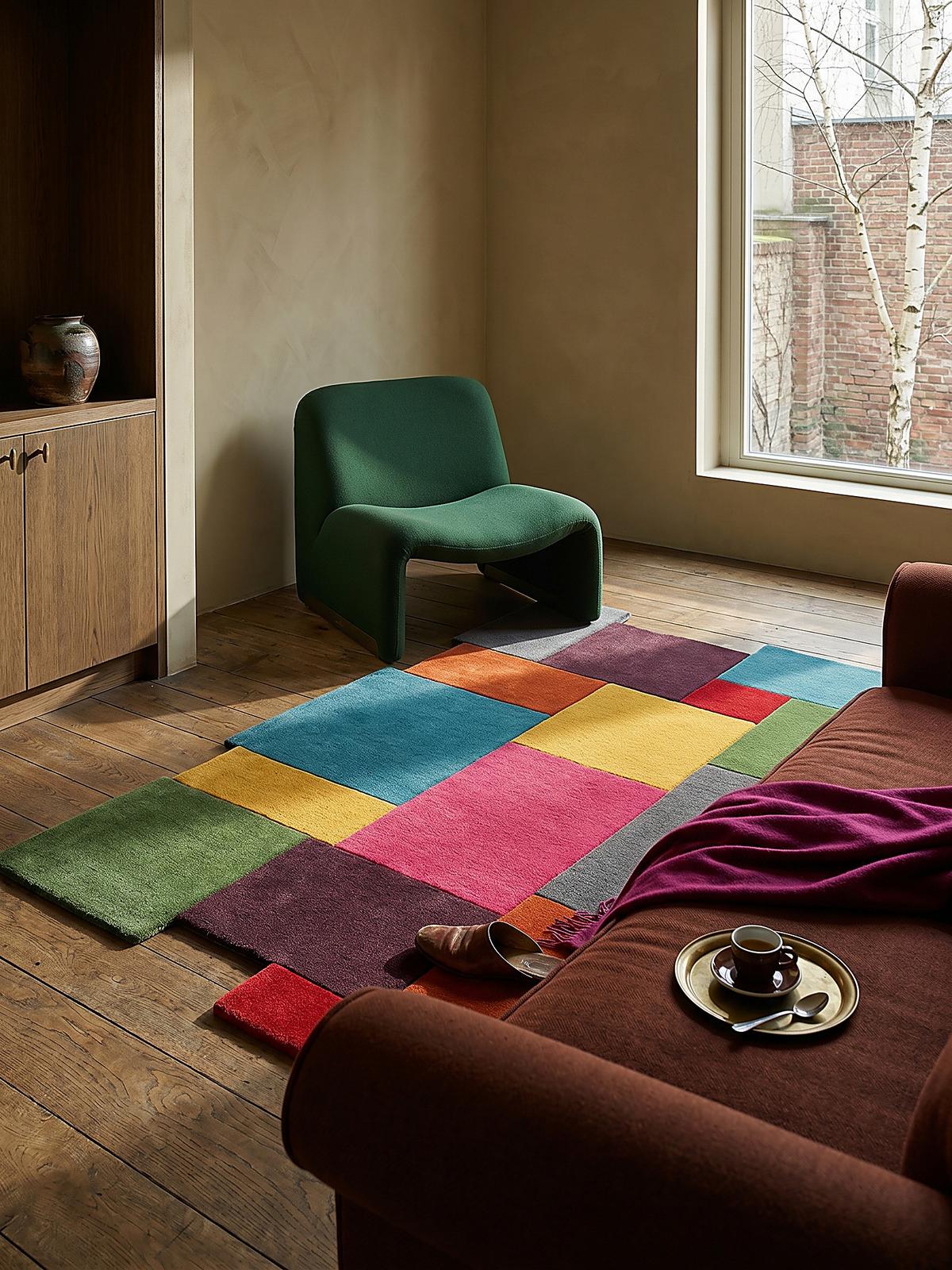 WOLLTEPPICH HALLEIN, geometrisch, Bunt, 150 x 240 cm - Multicolor, Textil (240/150cm) - KADIMA DESIGN