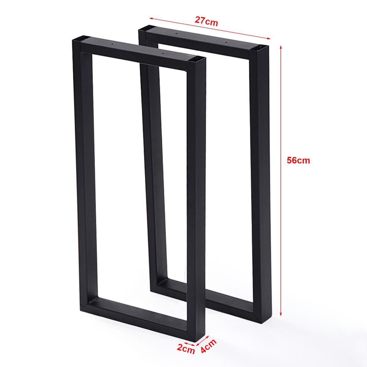 TISCHGESTELL-SET 2 TLG. Møldrup - Schwarz, Metall (27/56/4cm) - [en.casa]