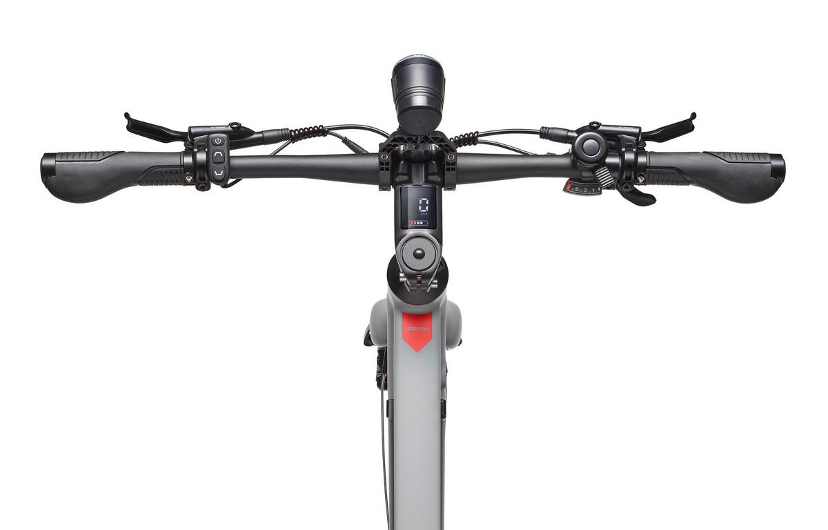 E-BIKE Urban UH200 28 Zoll Pedelec 475,2 Wh Hinterradmotor 7-Gang Kettenschaltung, leicht - Grau, Metall (111.5cm) - Telefunken