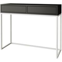 KONSOLENTISCH Lango 100/85/35 schwarz mit weißen Matellbeinen - Schwarz/Weiß, Holzwerkstoff/Metall (35/100/85cm) - Beautysofa
