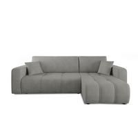 ECKSOFA Dagny Mit Schlaffunktion - Hellgrau, Holzwerkstoff/Textil (248/146cm) - Fun Möbel