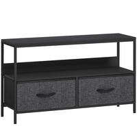 TV-SCHRANK 839-071V00BK - Schwarz, Metall (29/56/98cm) - HOMCOM