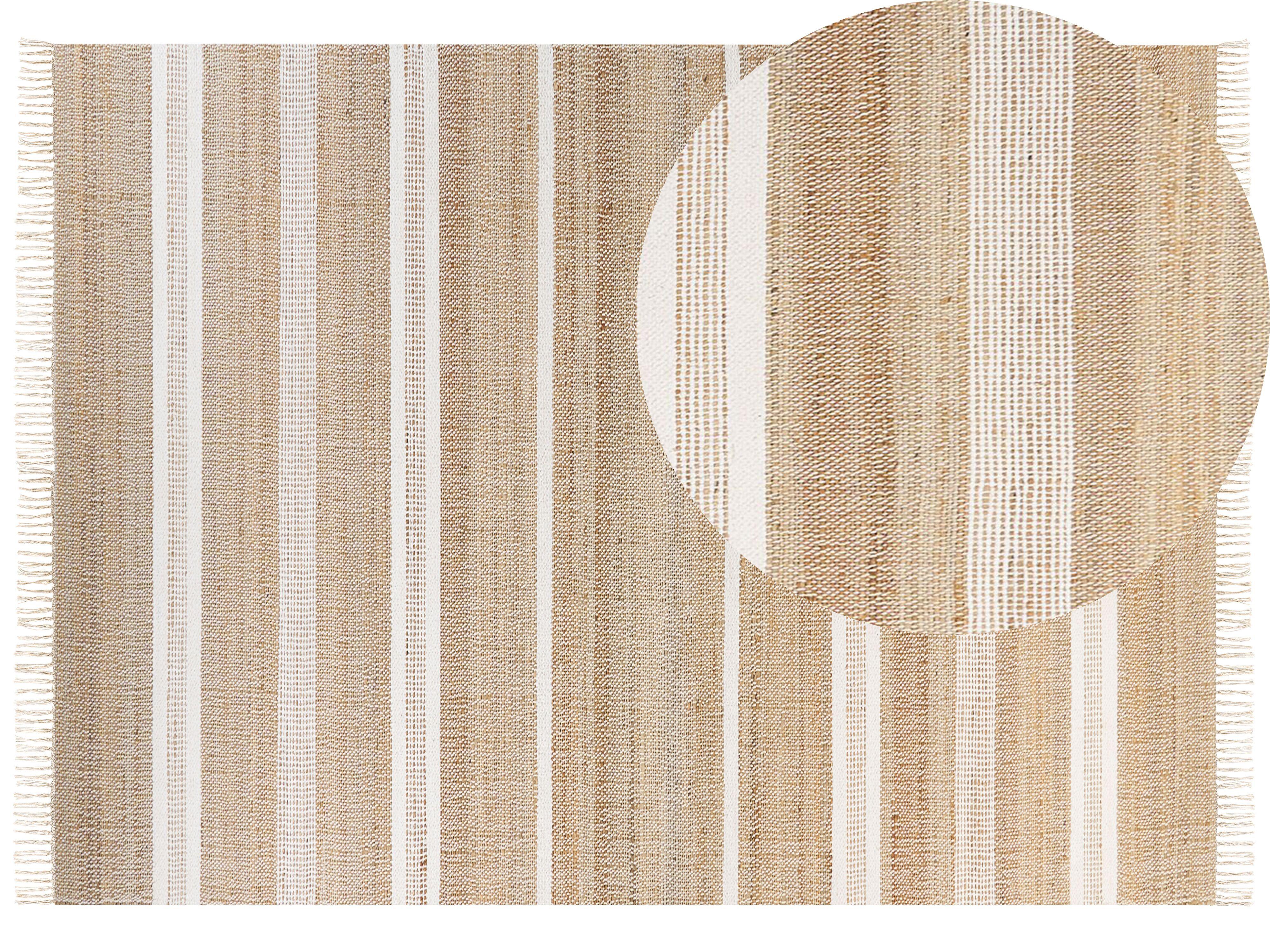 TEPPICH geflochten Talpur 230/160 cm - Beige, Naturmaterialien (160/230cm) - Beliani