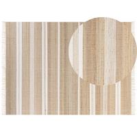 TEPPICH geflochten Talpur 230/160 cm - Beige, Naturmaterialien (160/230cm) - Beliani