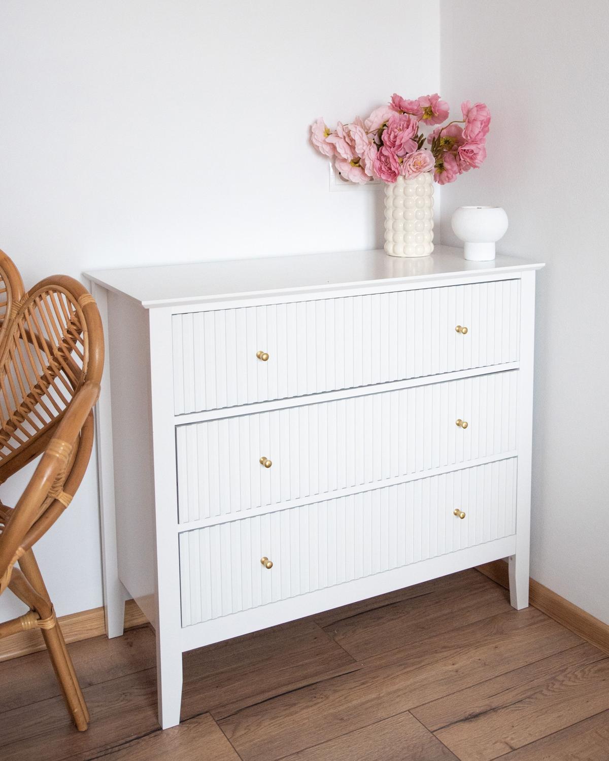 KOMMODE mit 3 Schubladen Weiß Assisi - Weiß, Holzwerkstoff (90/80/40cm) - Beliani