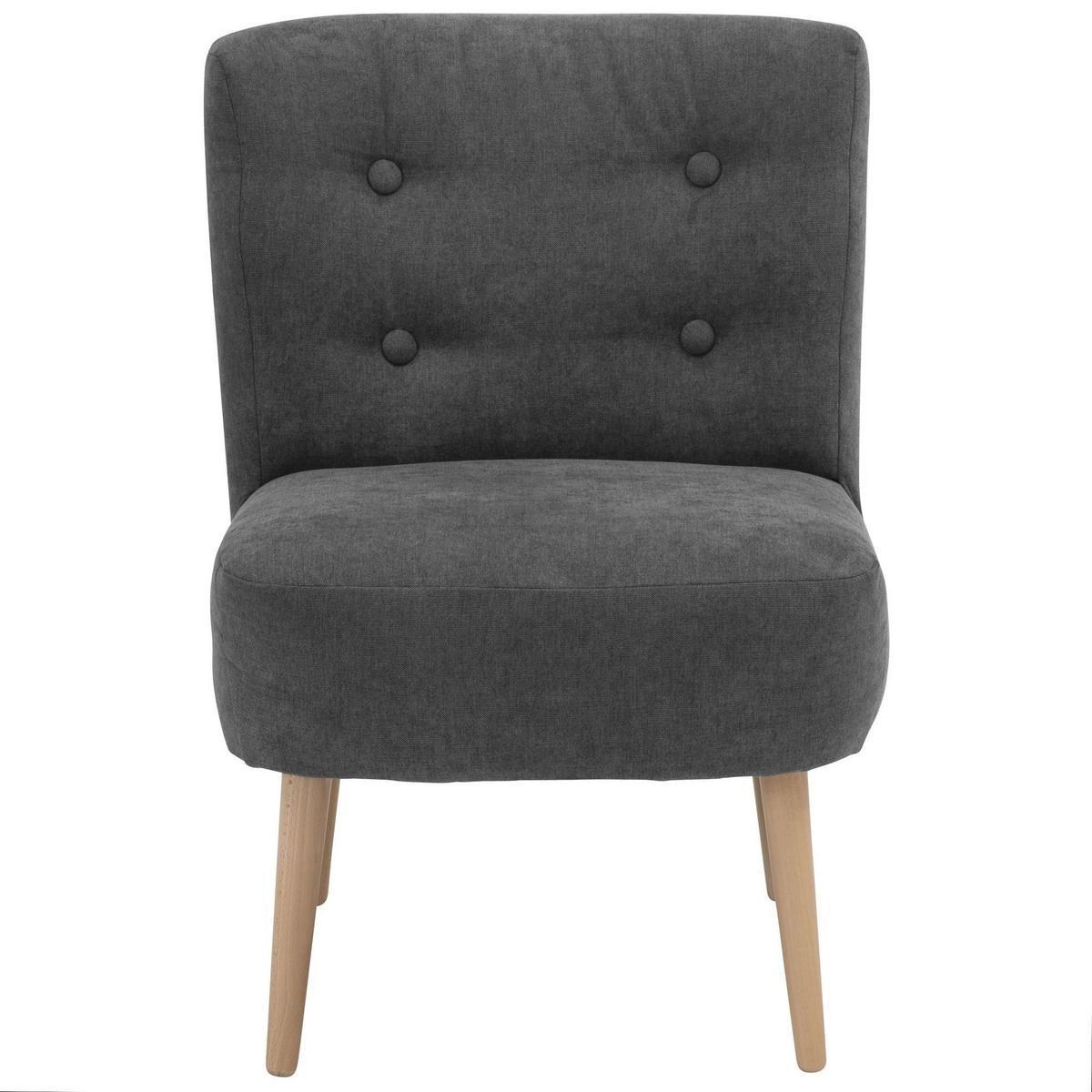 SESSEL Kamle Bezug Flachgewebe Buche natur / anthrazit - Anthrazit, Kunststoff (68/78/58cm) - 58aufmkessel