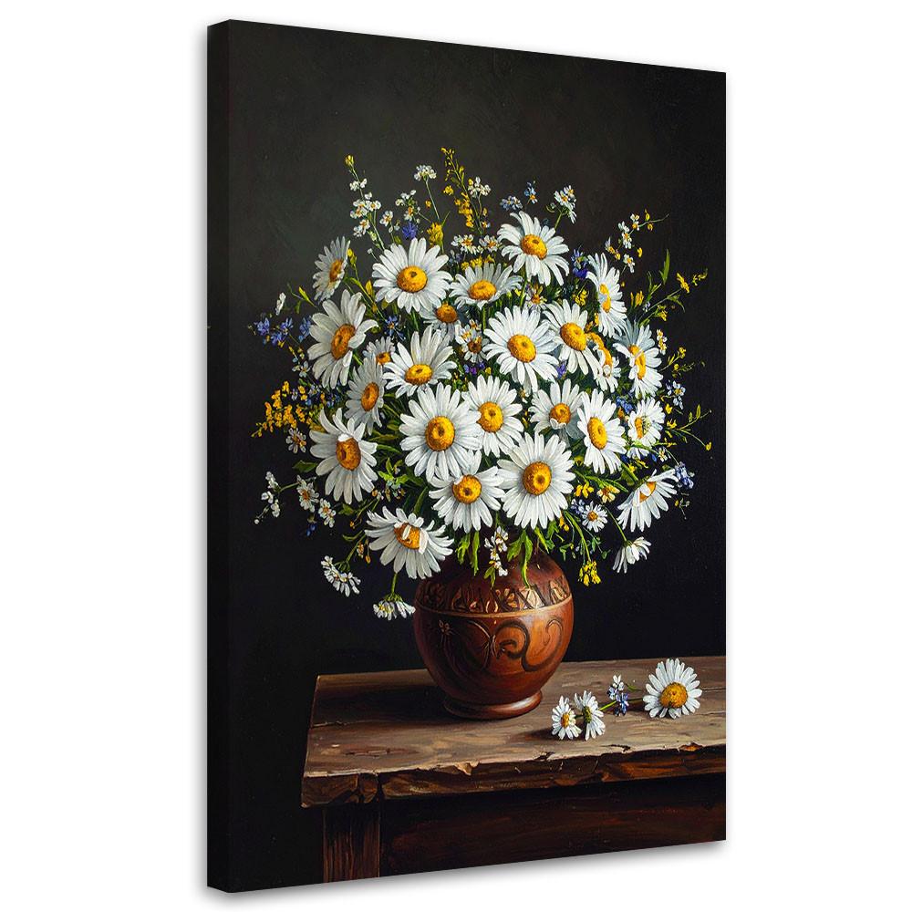 LEINWANDBILD Blumen 20x30cm - Weiß, Textil (20/30cm) - Feeby