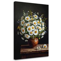 LEINWANDBILD Blumen 20x30cm - Weiß, Textil (20/30cm) - Feeby
