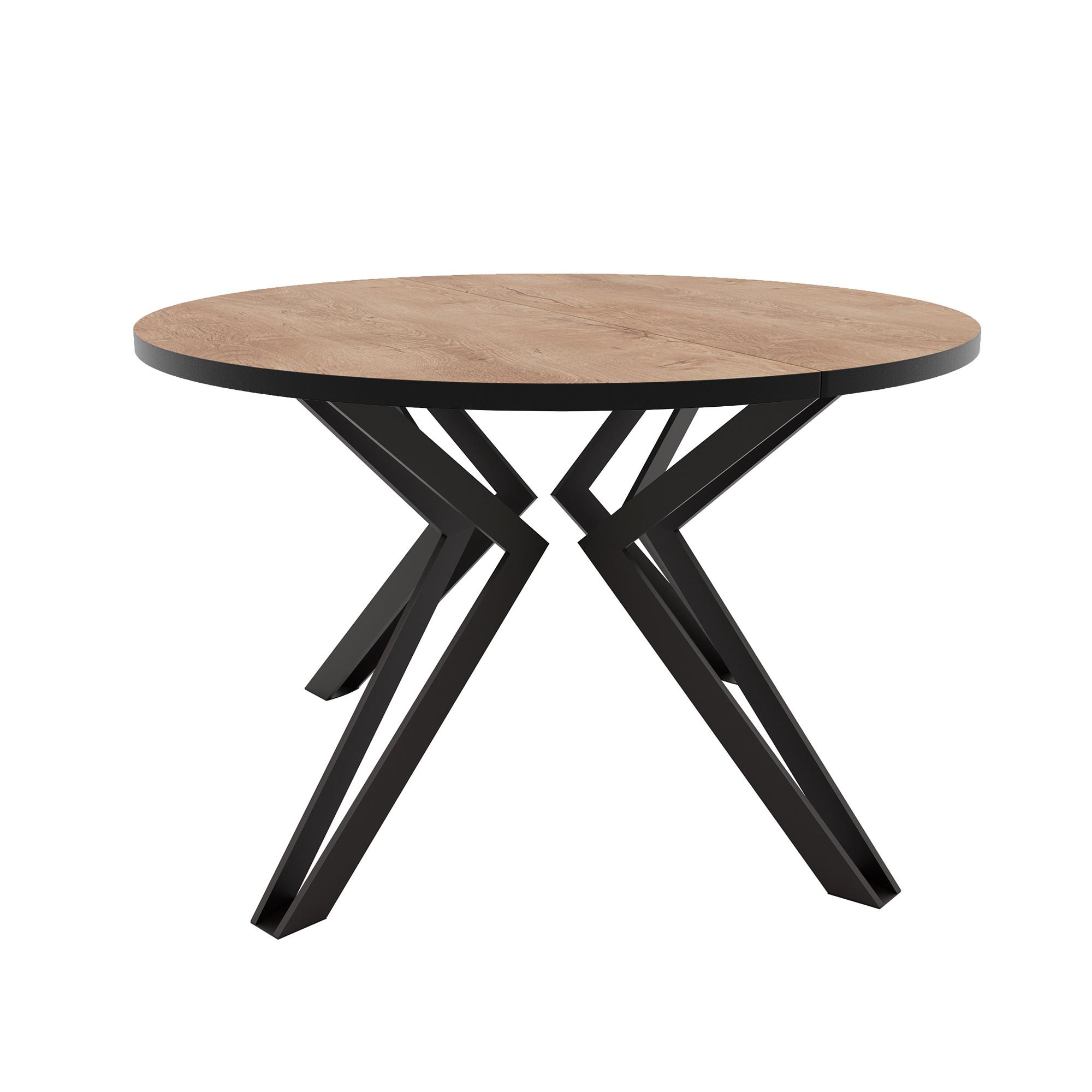 ESSTISCH ausziehbar aus MDF, Braun - Schwarz/Braun, Holzwerkstoff (100/100/76cm) - Idohome