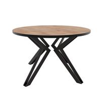 ESSTISCH ausziehbar aus MDF, Braun - Dunkelbraun/Schwarz, Holzwerkstoff (120/120/76cm) - Idohome