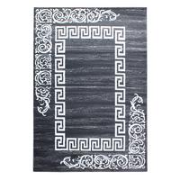 TEPPICH Kurzflor ASPEN in Grau, mit Mäander-Muster, 200 x 290 cm - Grau, Textil (290/200cm) - KADIMA DESIGN