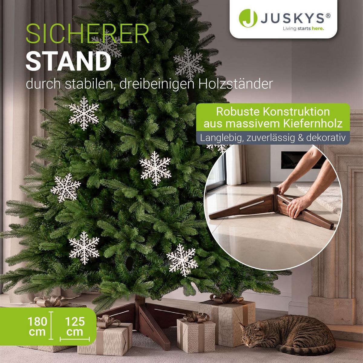 WEIHNACHTSBAUM Norvi grün 180cm - Grün, Kunststoff (180cm) - Juskys