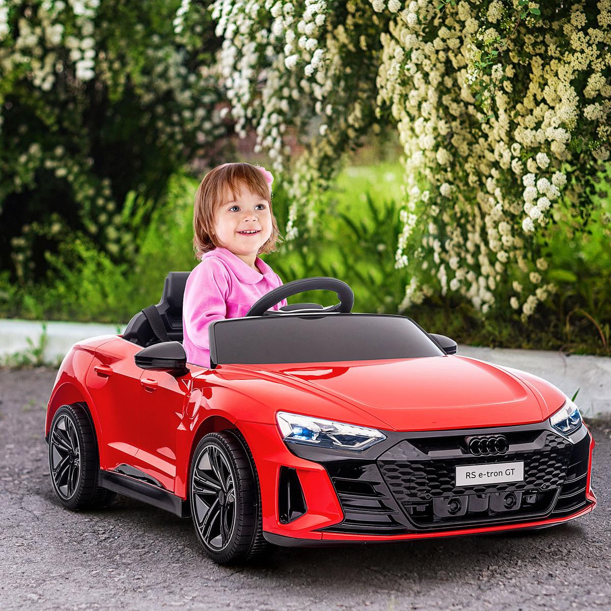 KINDER Elektroauto, Kinderauto mit 2,4G Ferbedienung, Kinderfahrzeug, Rot - Rot, Metall (103/58/41cm) - HOMCOM