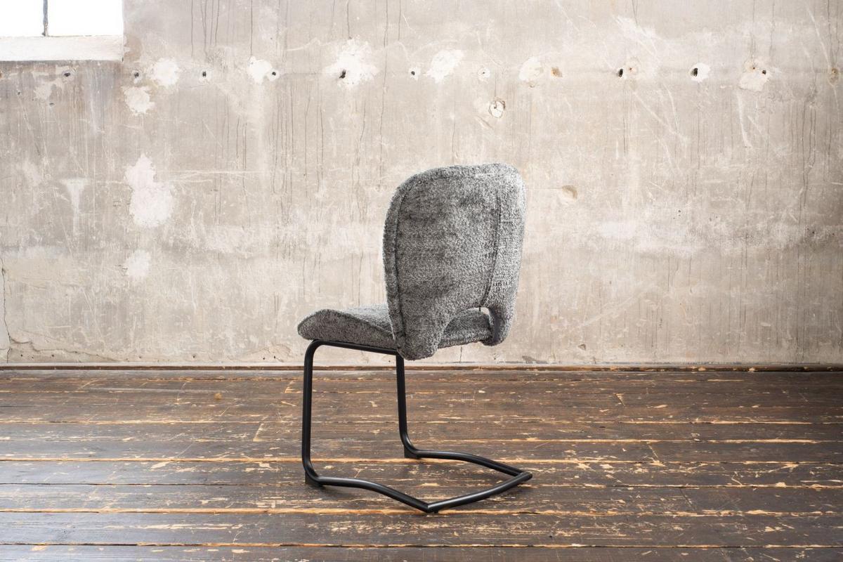 ESSZIMMERSTUHL JONA Anthrazit Webstoff (1er-Set) - Anthrazit, Kunststoff/Textil (49/92/59cm) - KAWOLA