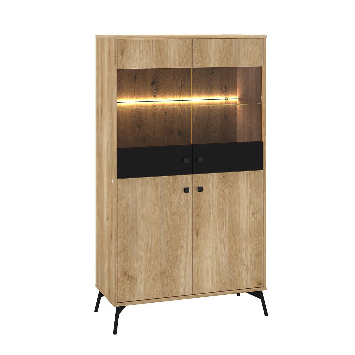 GESCHIRRSCHRANK Elara Holz - Braun, Holzwerkstoff (90/160/40cm) - Petits-meubles