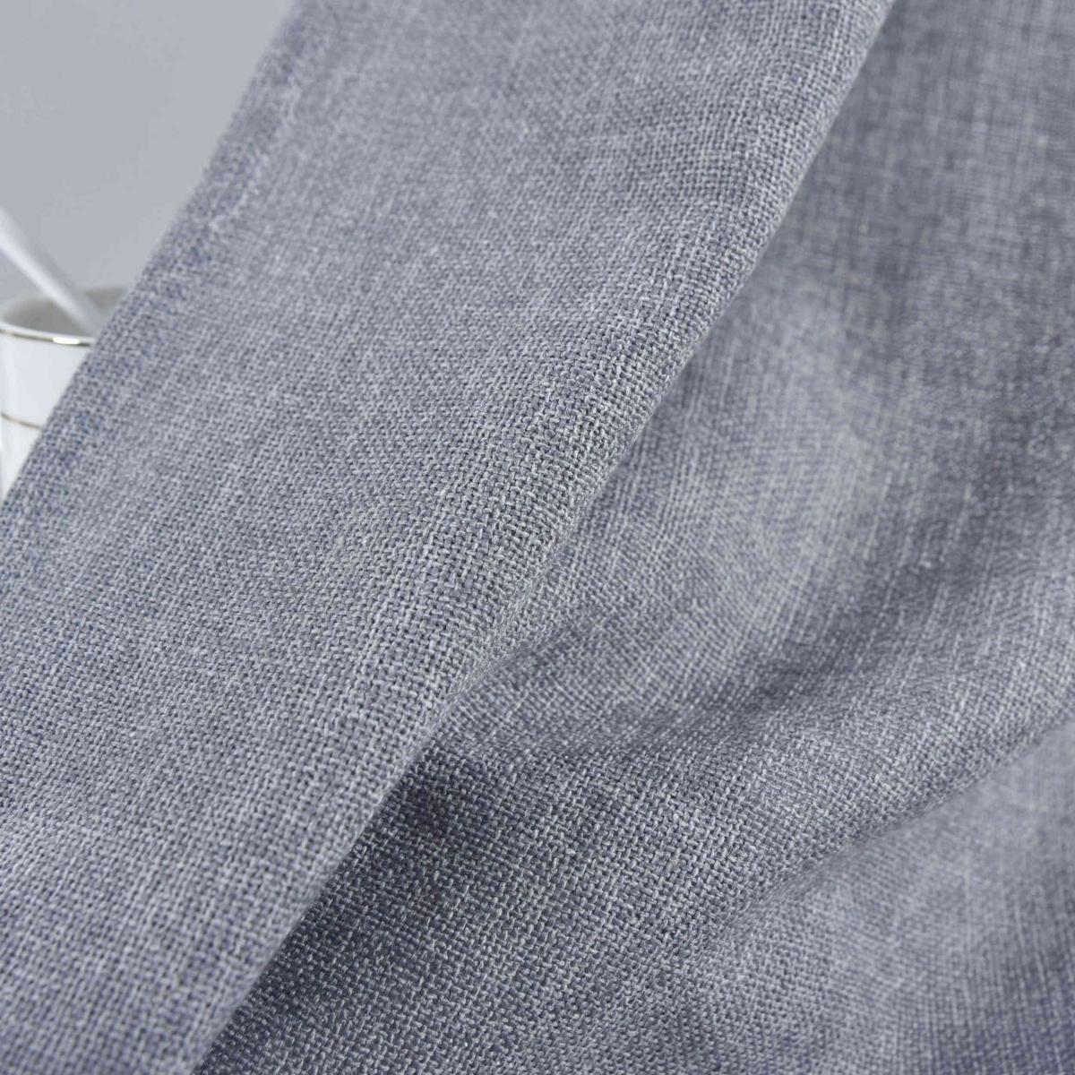 VORHANG 2ER SET »Essen« HxB 245x145 cm Dunkelgrau - Dunkelgrau, Textil (145/245cm) - Gardinenbox