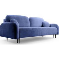 SCHLAFSOFA Betty mit Bettkasten, Dunkelblau 230/95/102 cm - Schwarz/Dunkelblau, Holz/Holzwerkstoff (230/95/102cm) - WFL GROUP