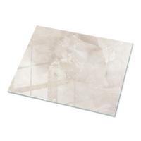 TISCHPLATTE 80x60 cm Marmorstrukturmuster - Creme, Glas (0.4/80/60cm) - TULUP
