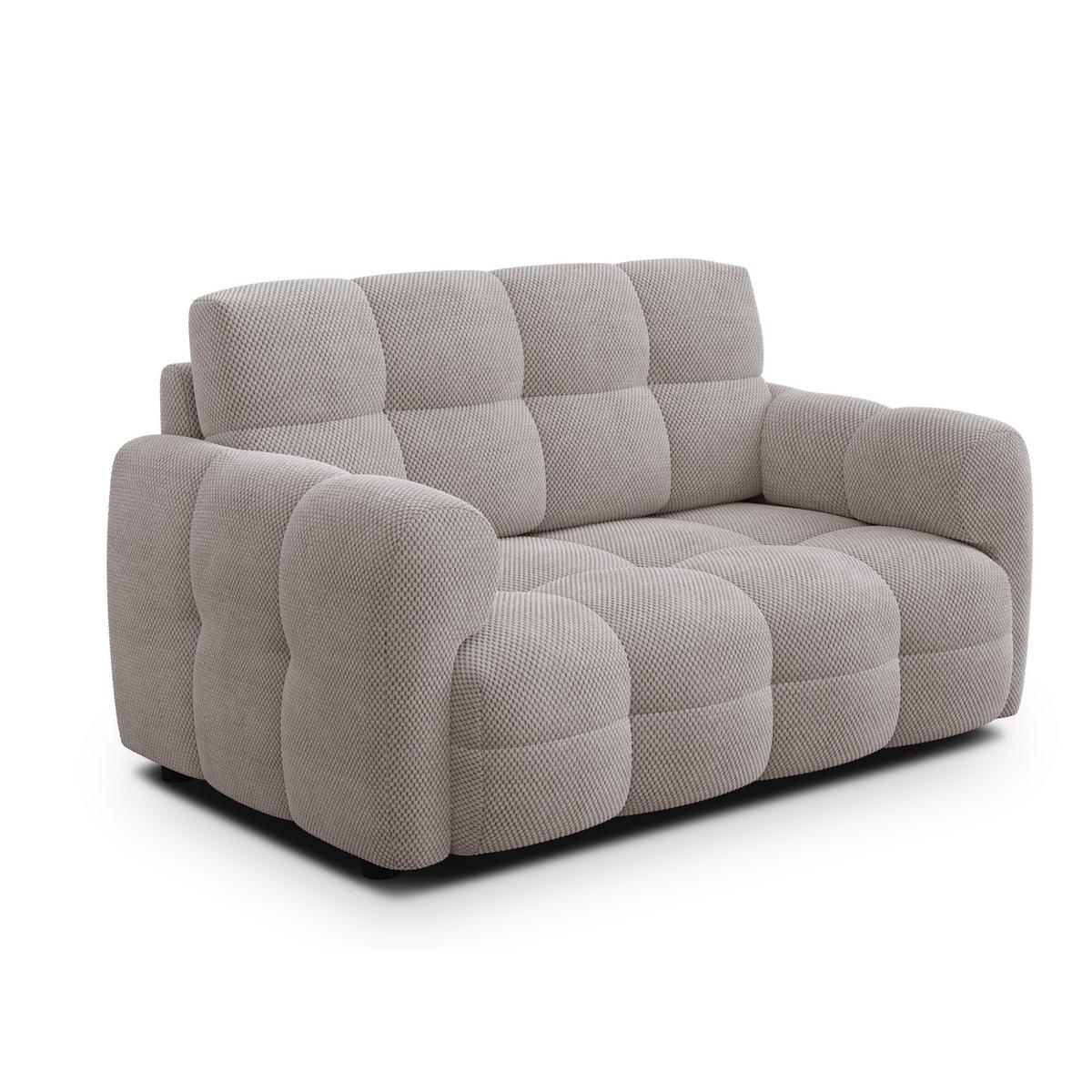 SOFA MELLOW 2-Sitzer, beige - Beige/Schwarz, Holz/Textil (153/87/98cm) - Wozimo