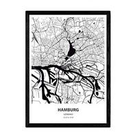 POSTER Hamburg - Deutschland A4 Rahmenlos - Klar, Papier (29.7/5/21cm) - Nacnic
