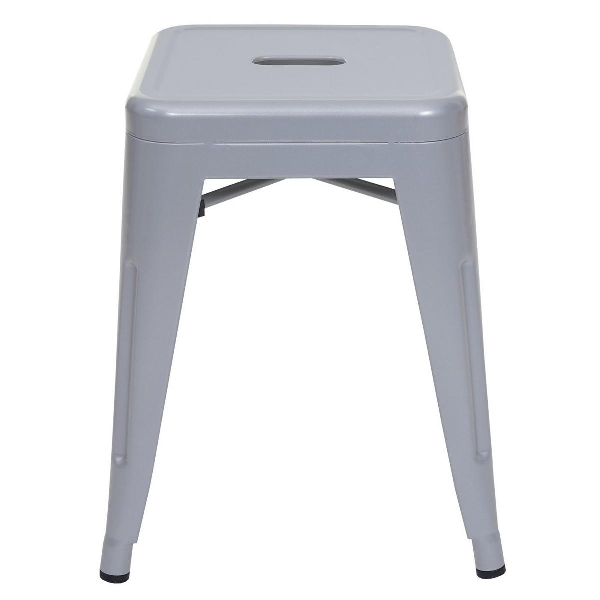 HOCKER METALL Grau 6er-Set - Grau, Metall (39/46/39cm) - MCW