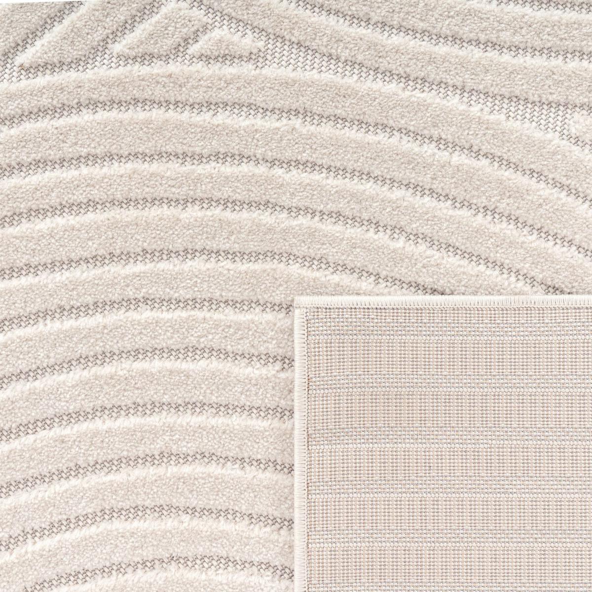 KURZFLORTEPPICH, mit Struktur, Florhöhe 6 mm, Creme, 120 x 170 cm - Creme, Textil (170/120cm) - KADIMA DESIGN