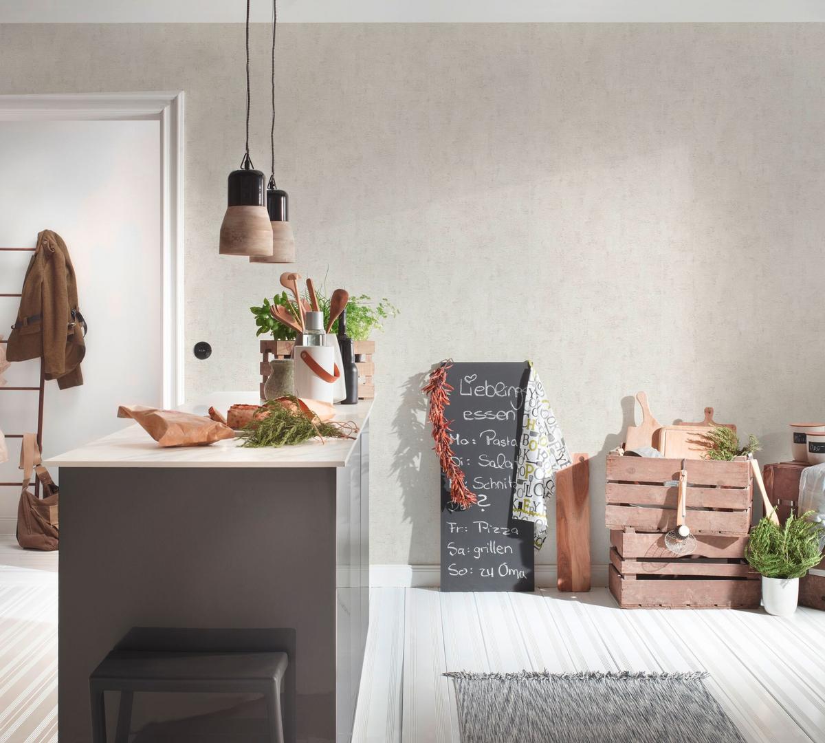 VLIESTAPETE Grau 53/1005 cm - Grau, Textil (53/1cm) - KUNSTLOFT