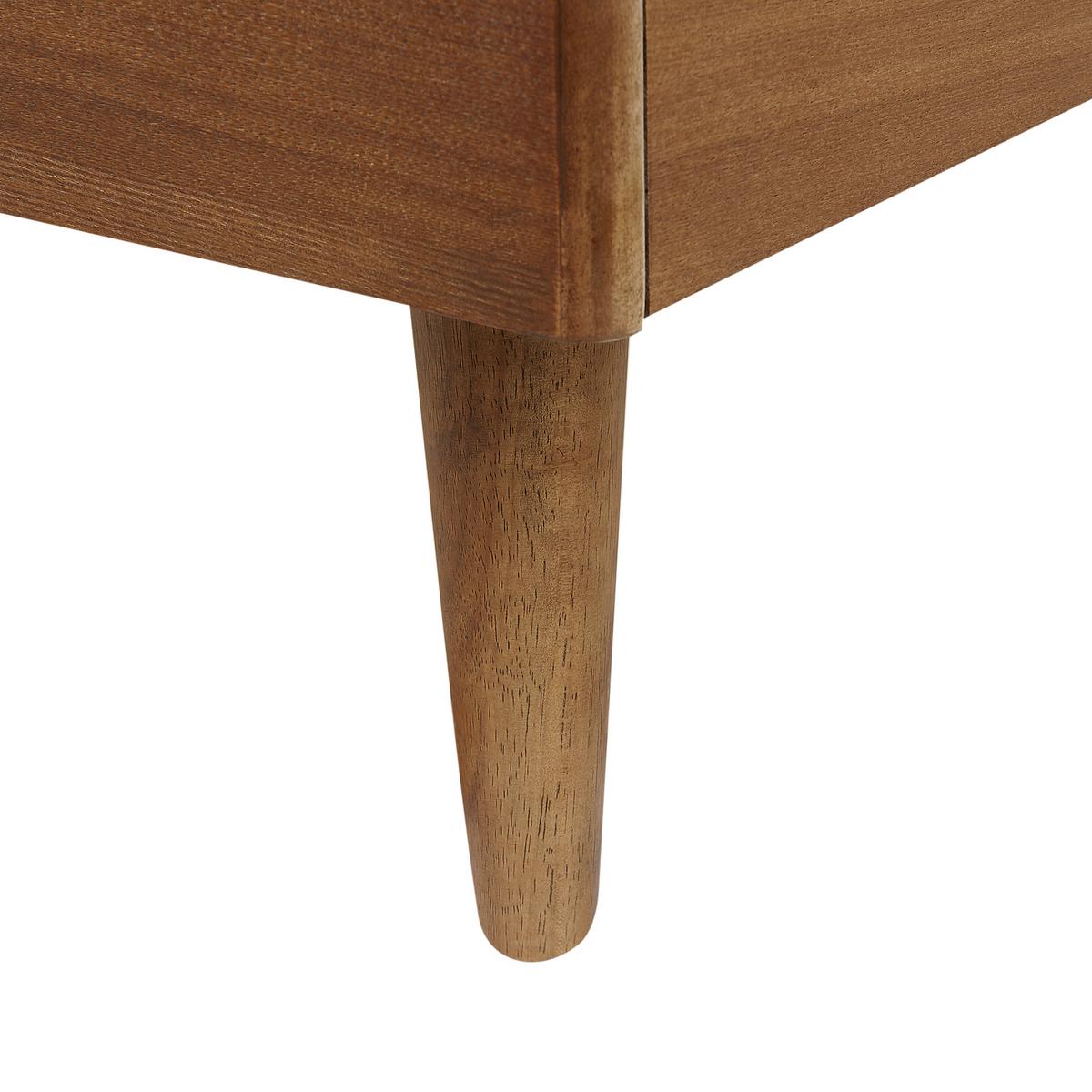 BETT mit Lattenrost 160/200 cm MDF-Platte Braun Toucy - Braun, Holz (160/200cm) - Beliani